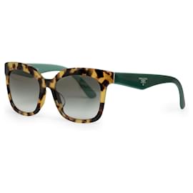 Prada-Brown Prada Square Tinted Sunglasses-Brown