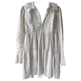 Autre Marque-White Ruffle Collar Dress-Other