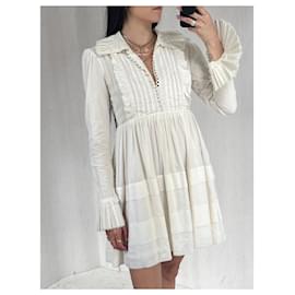 Autre Marque-Vestido Branco com Gola Babada-Outro