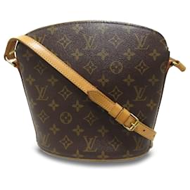 Louis Vuitton-Brown Louis Vuitton Monogram Drouot Crossbody Bag-Brown