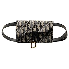 Dior-Brown Dior Oblique Saddle Belt Bag-Brown