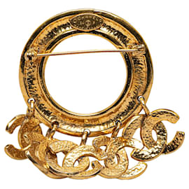 Chanel-Gold Chanel CC Swing Brooch-Golden