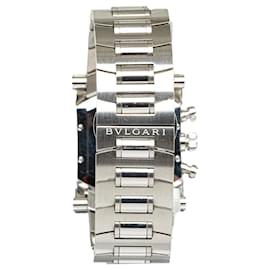 Bulgari-Reloj cronógrafo Assioma automático Bvlgari plateado de acero inoxidable-Plata