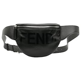 Fendi-Black Fendi Fendi Logo Belt Bag-Black
