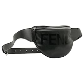 Fendi-Black Fendi Fendi Logo Belt Bag-Black