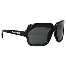 Miu Miu-Schwarze, getönte Miu Miu Sonnenbrille mit quadratischem Design-Schwarz