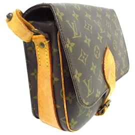 Louis Vuitton-Brown Louis Vuitton Monogram Cartouchiere MM Crossbody Bag-Brown