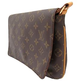 Louis Vuitton-Bolsa de ombro com alça curta Louis Vuitton Monogram Musette Tango marrom-Marrom