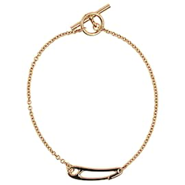 Hermès-Gold Hermès Mini Chaine d'Ancre Punk Link Bracelet-Golden