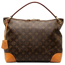 Louis Vuitton-Bolso de hombro marrón Louis Vuitton con monograma Berri PM-Castaño