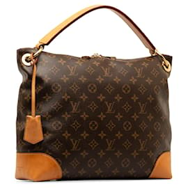 Louis Vuitton-Brown Louis Vuitton Monogram Berri PM Shoulder Bag-Brown