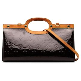 Louis Vuitton-Bolso satchel morado Louis Vuitton con monograma Vernis Roxbury Drive-Púrpura