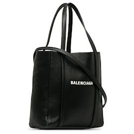 Balenciaga-Black Balenciaga Leather Everyday Tote XXS Satchel-Black