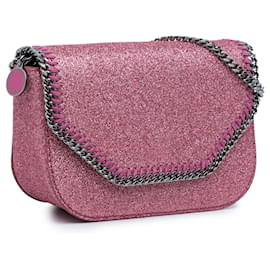Stella Mc Cartney-Borsa a tracolla Falabella Box glitter rosa di Stella McCartney-Rosa