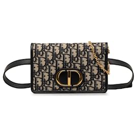 Dior-Brown Dior Oblique 30 Montaigne 2 in 1 Pouch Belt Bag-Brown