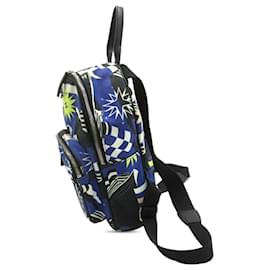 Chanel-Blue Chanel CC Cruise Print Canvas Backpack-Blue