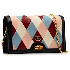 Gucci-Pink Gucci Lovelight Bamboo Wallet on Chain Crossbody Bag-Pink