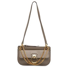 Bolsa de ombro Chloé Mini Tess Taupe Outro