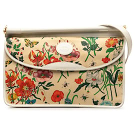 Gucci-Bandolera Gucci GG de lona con estampado floral en beige-Beige