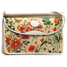 Gucci-Bandolera Gucci GG de lona con estampado floral en beige-Beige