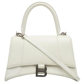 Balenciaga-Bolso satchel pequeño con reloj de arena Balenciaga blanco-Blanco