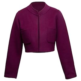 Autre Marque-Veste courte en laine et cachemire violet Odeeh taille EU 34-Violet