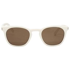 Saint Laurent-White Saint Laurent Wayfarer Sunglasses-White