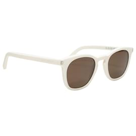 Saint Laurent-White Saint Laurent Wayfarer Sunglasses-White