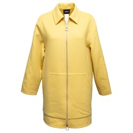 Akris-Yellow Akris Mimoa Virgin Wool Zip Coat Size US 4-Yellow