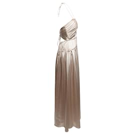 Jonathan Simkhai-Abito beige Jonathan Simkhai in raso con scollo all'americana taglia US 0-Beige