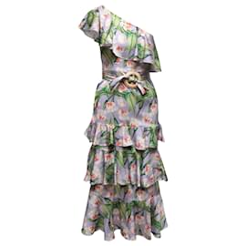 Autre Marque-Vestido lilás e multicolor Patbo com estampa floral de um ombro tamanho EUA 0-Roxo