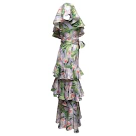Autre Marque-Vestido lilás e multicolor Patbo com estampa floral de um ombro tamanho EUA 0-Roxo