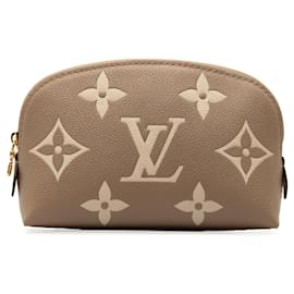 Louis Vuitton-Bolsa cosmética bicolor gigante marrom Louis Vuitton Monogram Empreinte-Marrom
