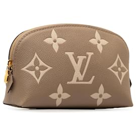 Louis Vuitton-Pochette cosmétique bicolore géante marron Louis Vuitton Monogram Empreinte-Marron