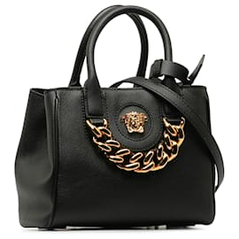 Versace-Petit sac à chaîne noir Versace La Medusa-Noir