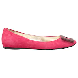 Roger Vivier-Bailarinas Roger Vivier Gommette fucsia y burdeos Talla 39-Burdeos