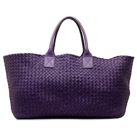 Bottega Veneta-Grand sac cabas violet Bottega Veneta Intrecciato Cabat-Violet