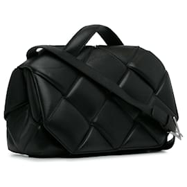 Bottega Veneta-Black Bottega Veneta Maxi Intrecciato Padded Leather Satchel-Black