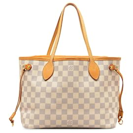 Louis Vuitton-Beige Louis Vuitton Damier Azur Neverfull PM Tote Bag-Beige