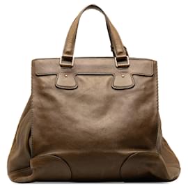 Céline-Bolso satchel de cuero marrón Celine Orlov-Castaño