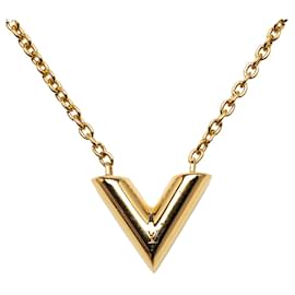 Louis Vuitton-Goldene Louis Vuitton Essential V-Halskette-Golden