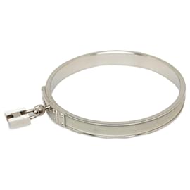 Louis Vuitton-Gray Louis Vuitton Kelly H Lock Bangle Costume Bracelet-Other