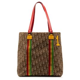 Dior-Brown Dior Diorissimo Rasta Tote Bag-Brown