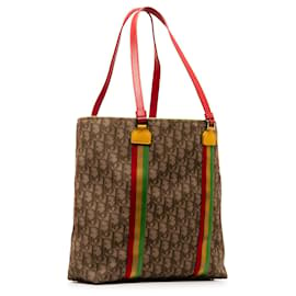 Dior-Brown Dior Diorissimo Rasta Tote Bag-Brown