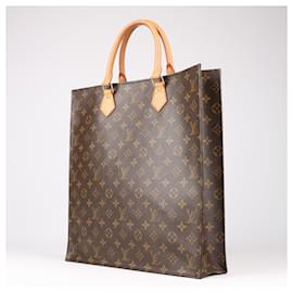 Louis Vuitton-LOUIS VUITTON Monogramm Sac Plat PM Handtasche M51140-Braun