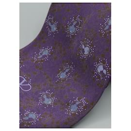 Valentino Garavani-Corbata Morada con Diseño-Púrpura