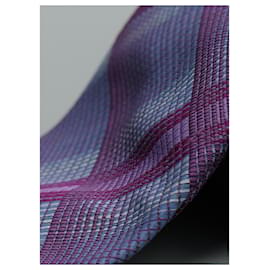 Hermès-Corbata Morada con Diseño-Púrpura
