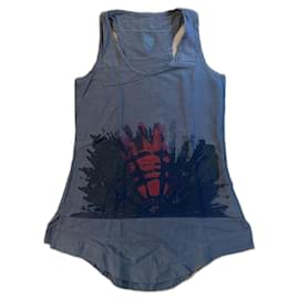 Marithé et François Girbaud-Braunes Tanktop von Marithè Francois Girbaud-Braun,Schwarz,Rot