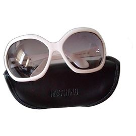 Óculos Moschino Oversized de Acetato Creme Cru
