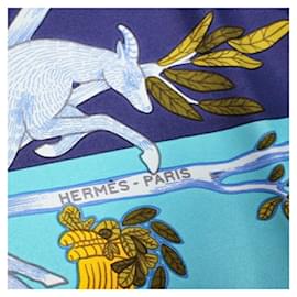 Hermès-HERMES CARRE 90-Marineblau